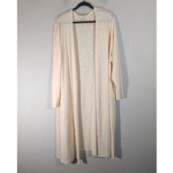 Wallflower Sweaters - Wallflower Sheer Duster Cream Size Large